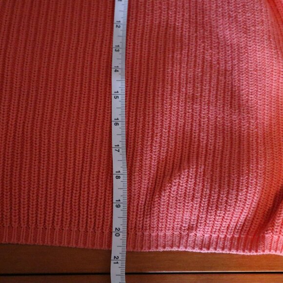 French Connection Cotton Sweater- CORAL- Large - Picture 4 of 5